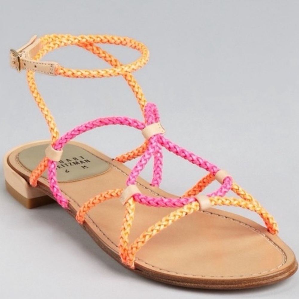 [Stuart Weitzman] Cordy Sherbert Laniard Sandals